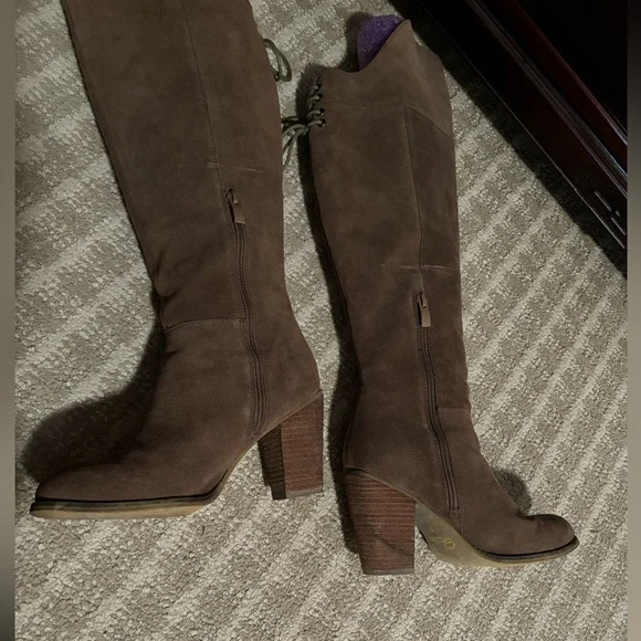 Sbicca suede OTK boots size 9 taupe - Picture 6 of 10